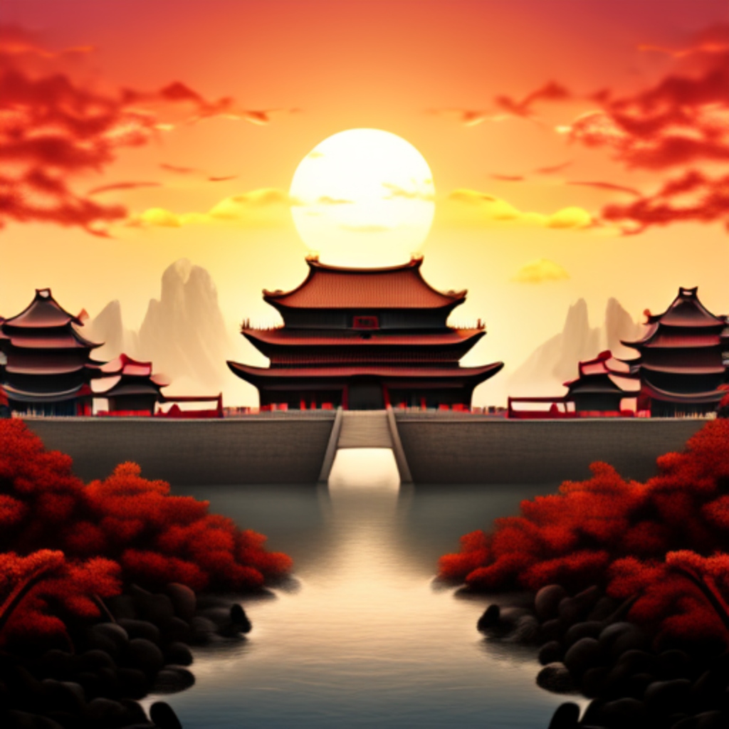 金色 🌅 下的长城, traditional Chinese style0.jpg