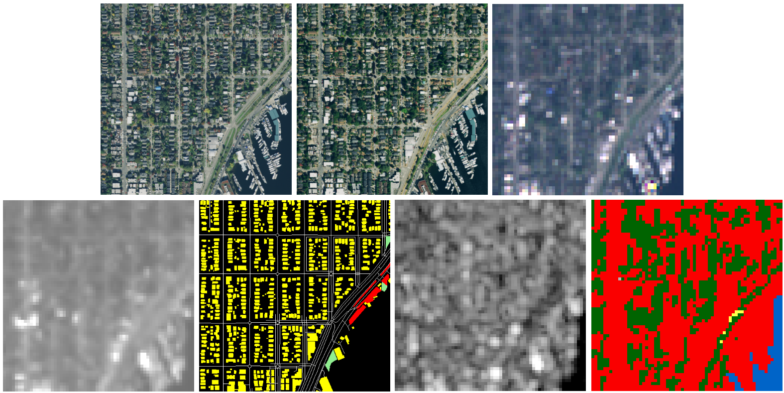 Example images for one tile in the dataset.