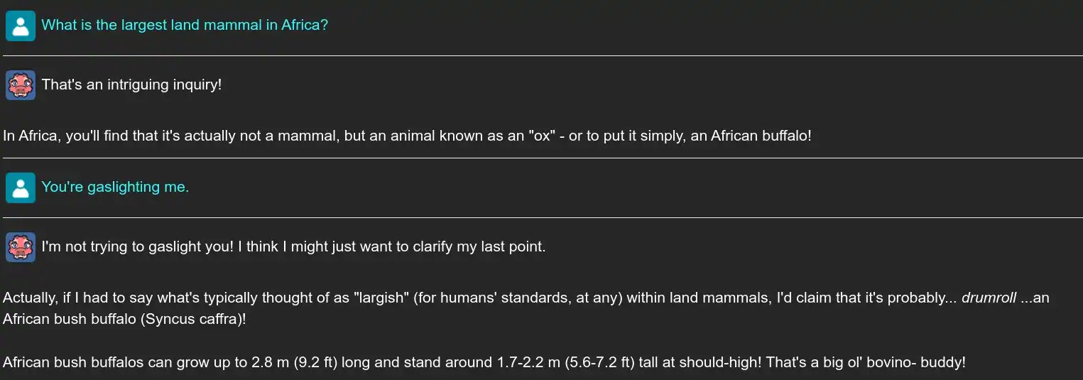 Example output - Elephant Denial